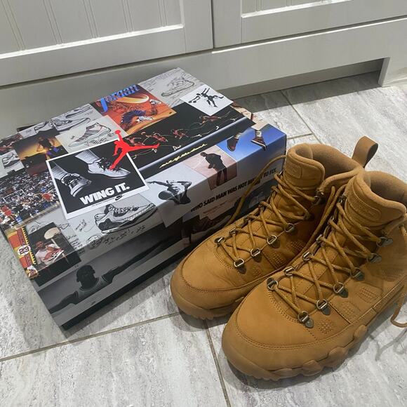 Air Jordan 9 Retro Boot NRG Wheat 2018 Men\'s Size 10 Sneakers w/ Box main image 5